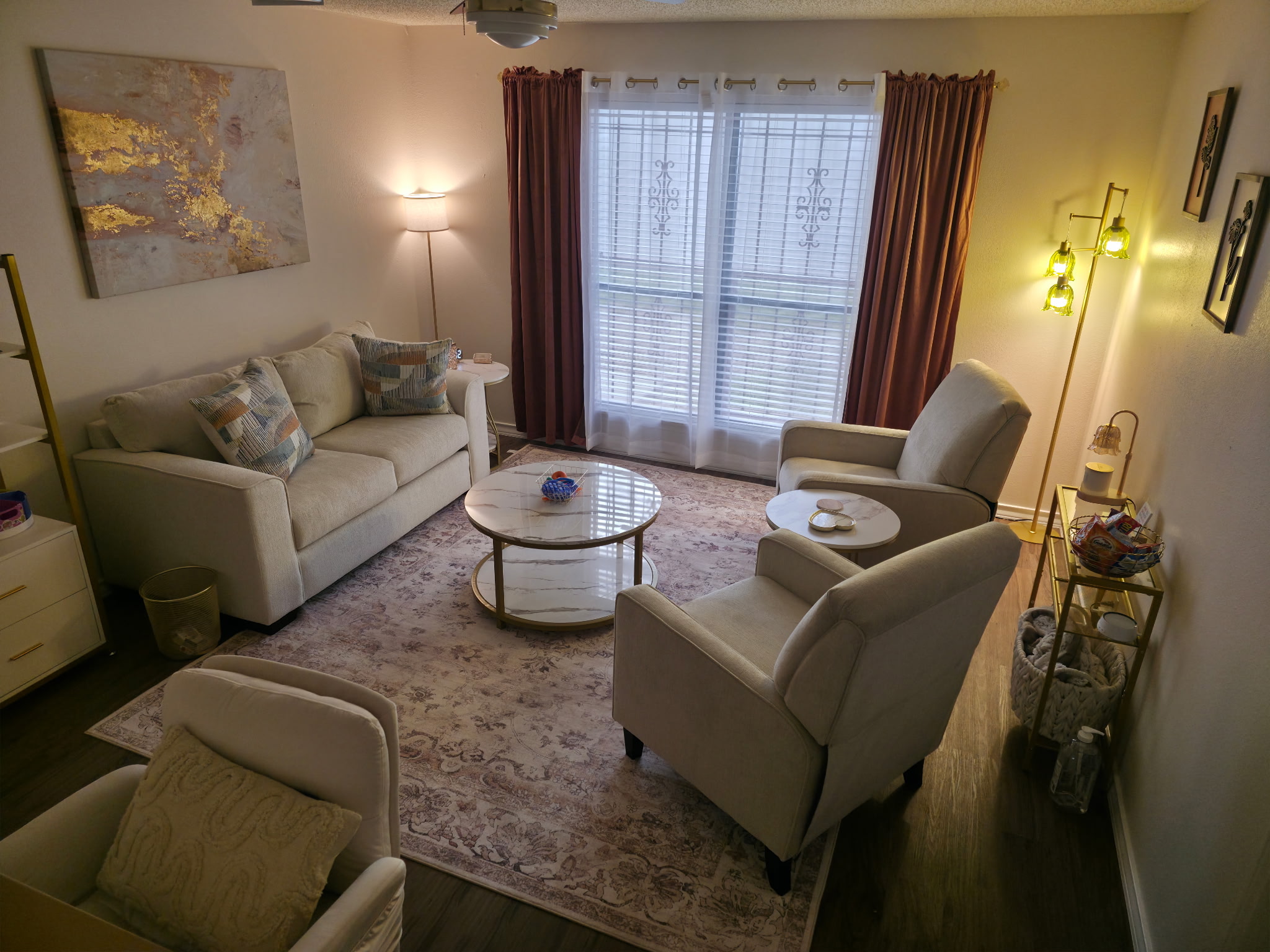 Private therapy room for adults, teens, and couples